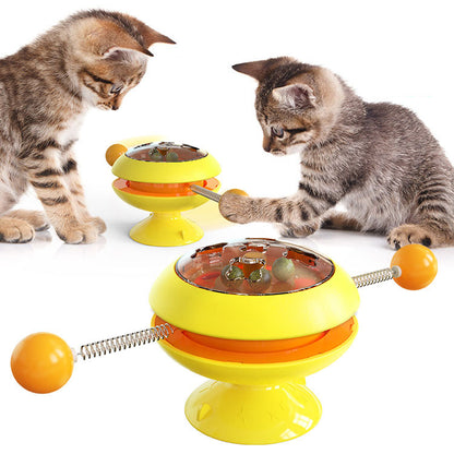 Turntable Cat Toy Teasing Cat Stick Cat Fighting Catnip Ball Pet Supplies